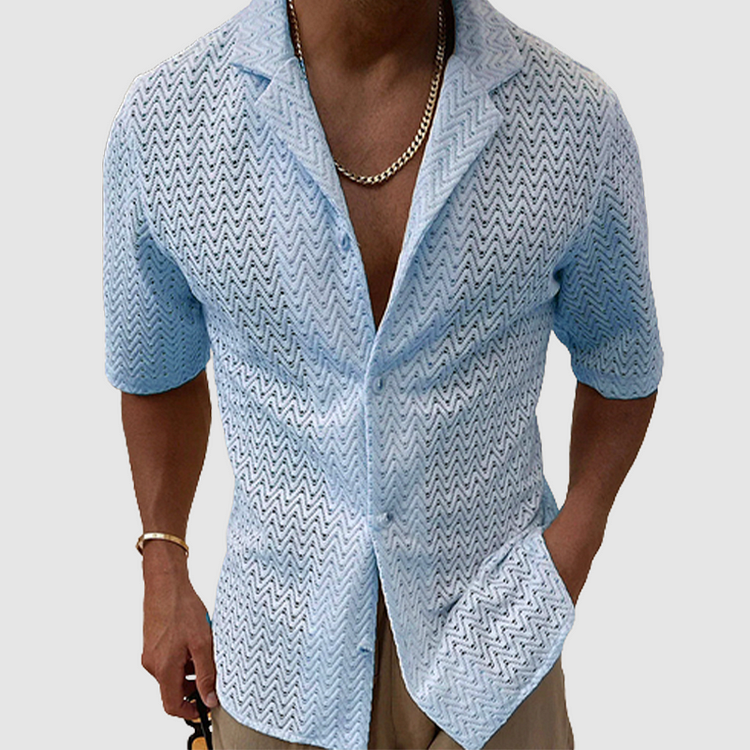 Lässiges Strickhemd für den Sommer für einen entspannten, stylischen Look - Flavius