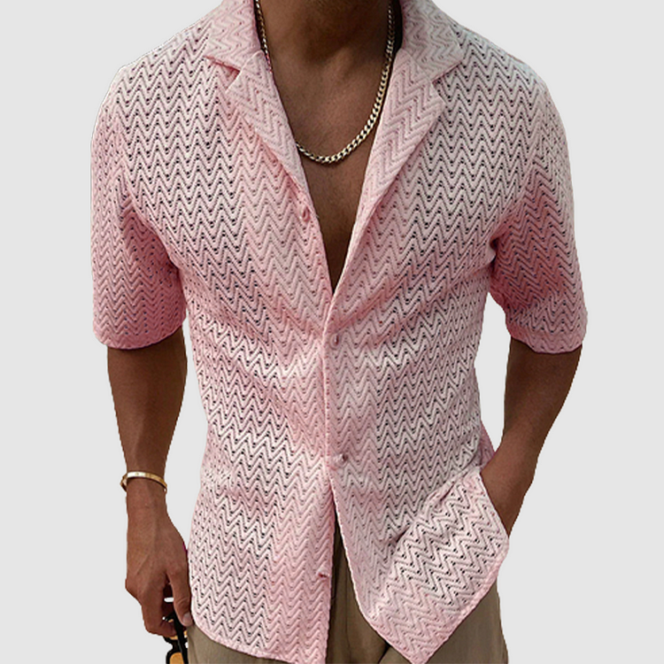 Lässiges Strickhemd für den Sommer für einen entspannten, stylischen Look - Flavius