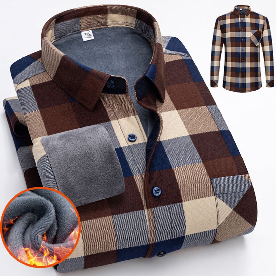 Lässiges Herren-Fleece-Winterhemd - Milan