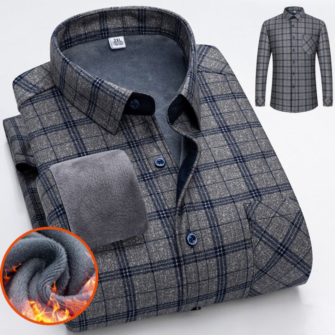 Lässiges Herren-Fleece-Winterhemd - Milan
