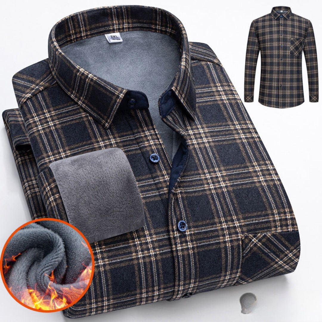 Lässiges Herren-Fleece-Winterhemd - Milan