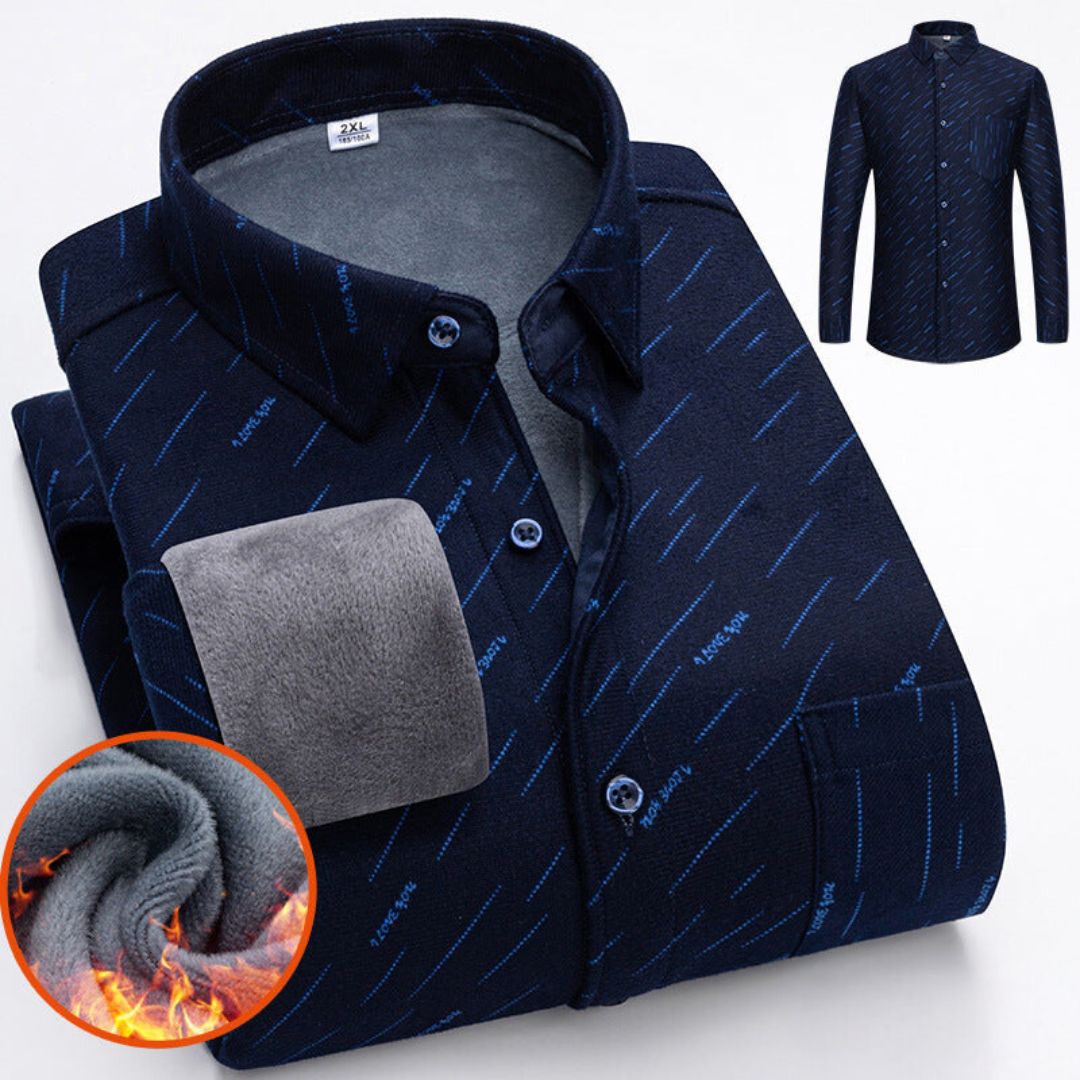 Lässiges Herren-Fleece-Winterhemd - Milan