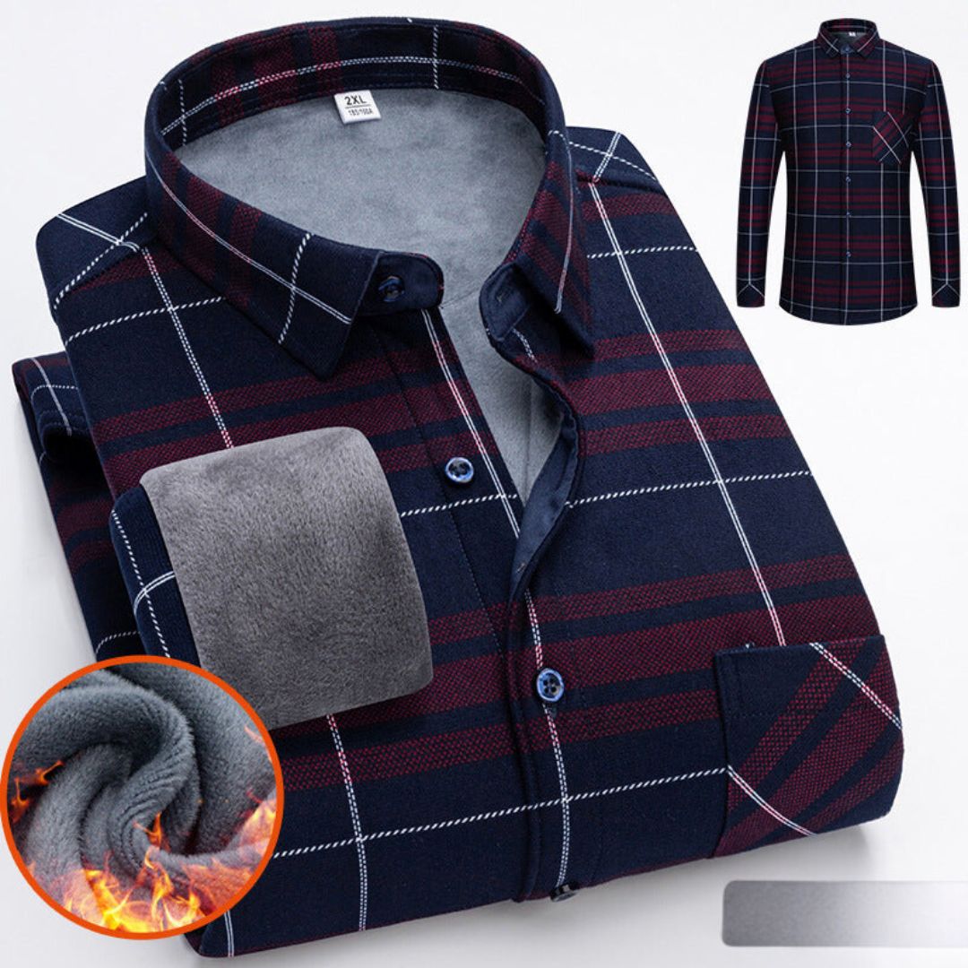 Lässiges Herren-Fleece-Winterhemd - Milan