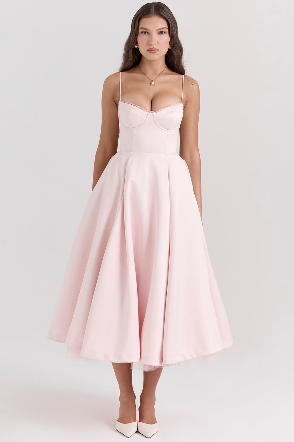 Emma – Ärmelloses Midikleid in Korsettform