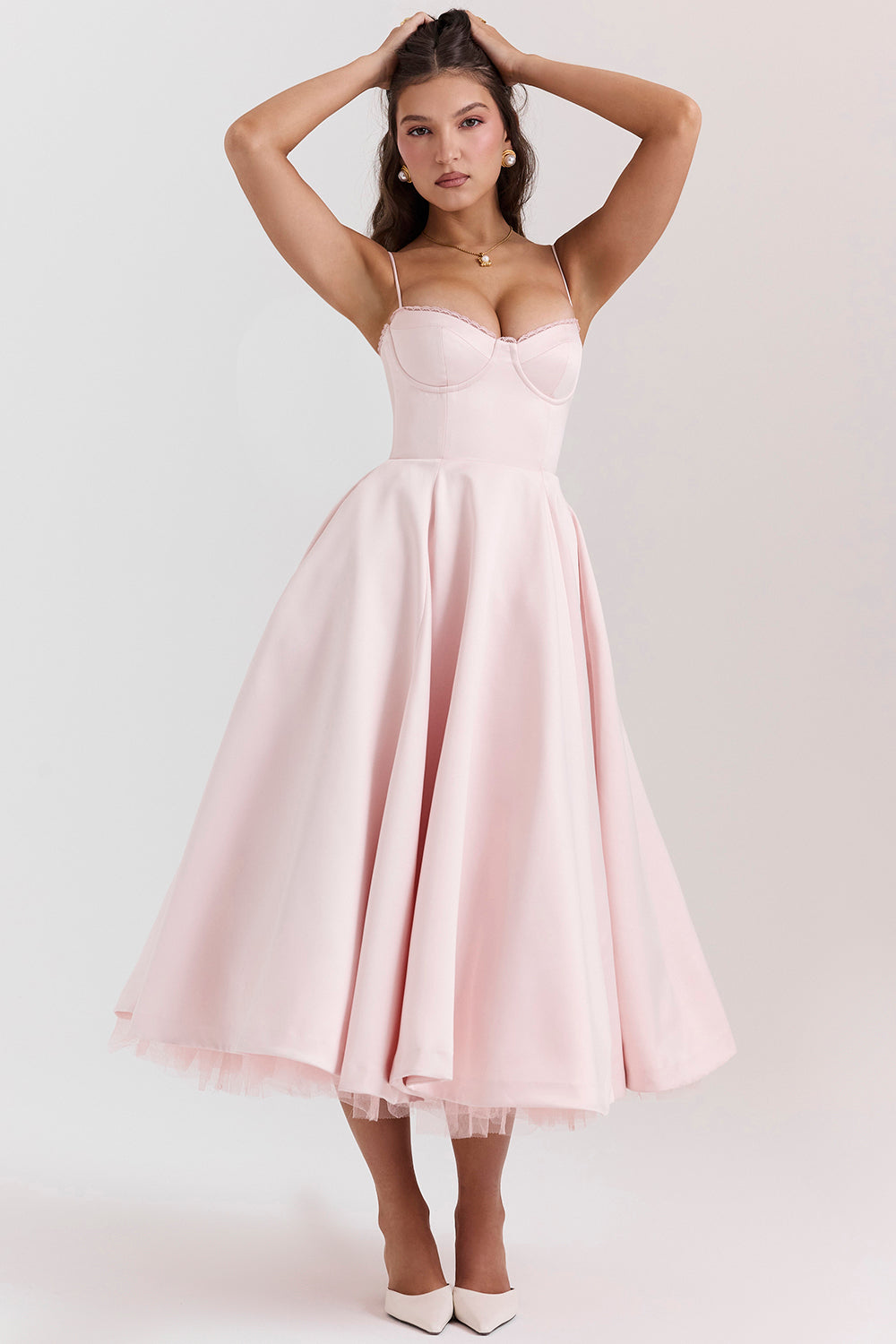 Emma – Ärmelloses Midikleid in Korsettform