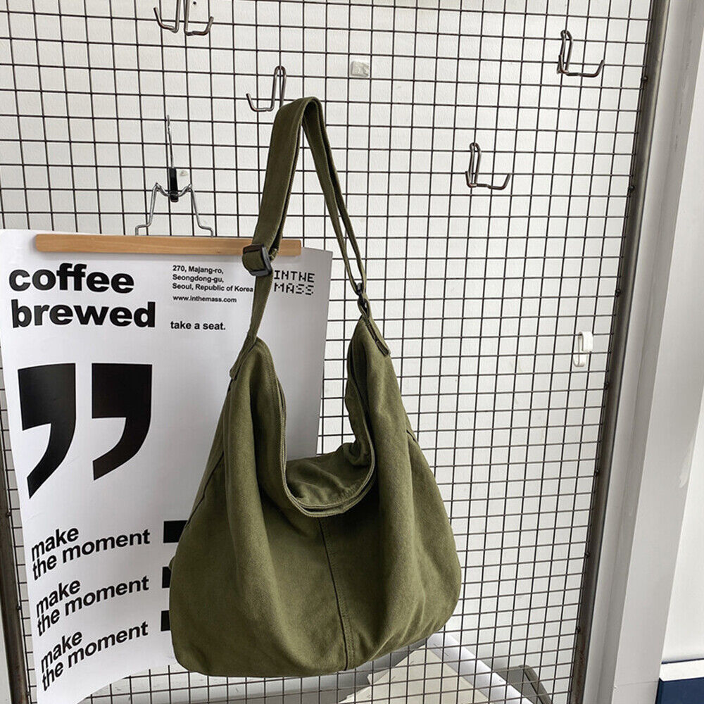 Larissa | Canvas Umhängetasche Crossbody | Damenhandtasche mit großem Fassungsvermögen