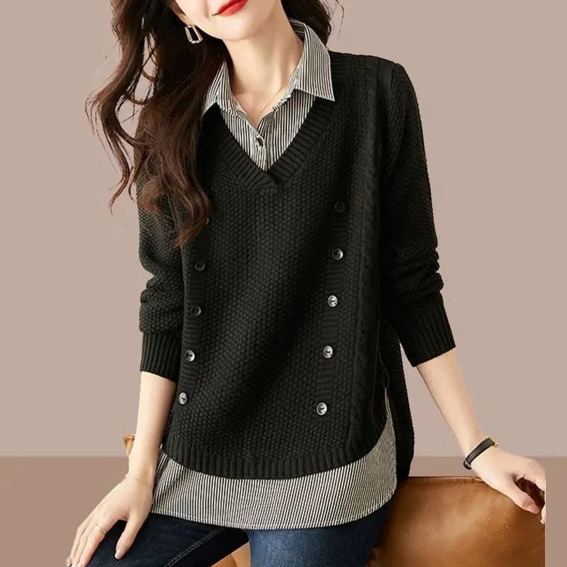 Tahir | Zweiteiliger Strickpullover für Frauen