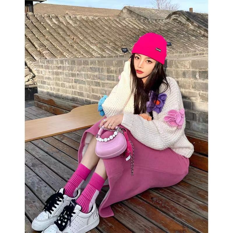 Noar | Vintage 3D Blume Pullover
