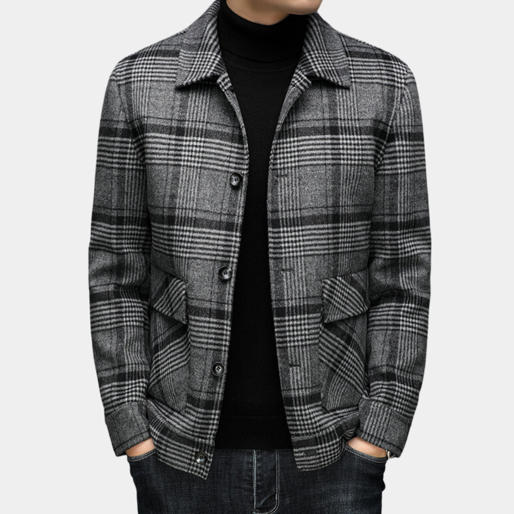 JOSHUA - Luxuriöse karierte Jacke mit Stil und Komfort
