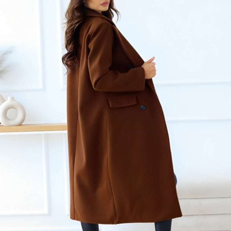 Benedicta - Eleganter Damenmantel mit doppelter Knopfleiste