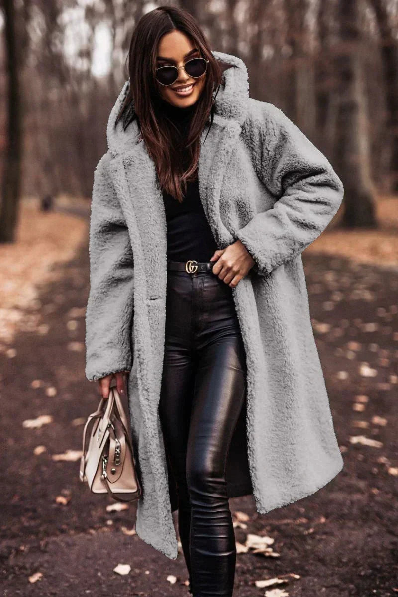Marita - Damen Langer Winter Trenchcoat