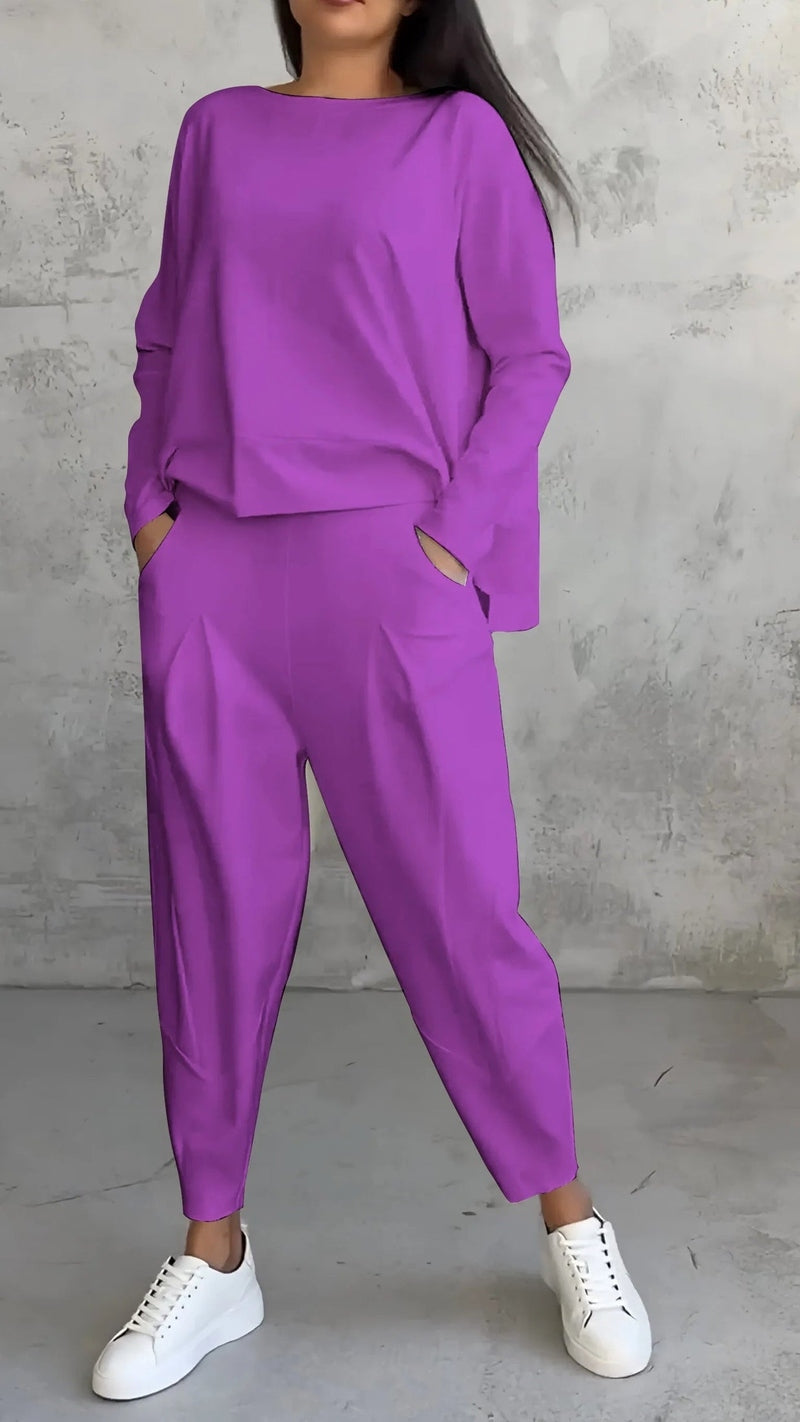 Alessia - Langarm Zweiteiliges Damen Set