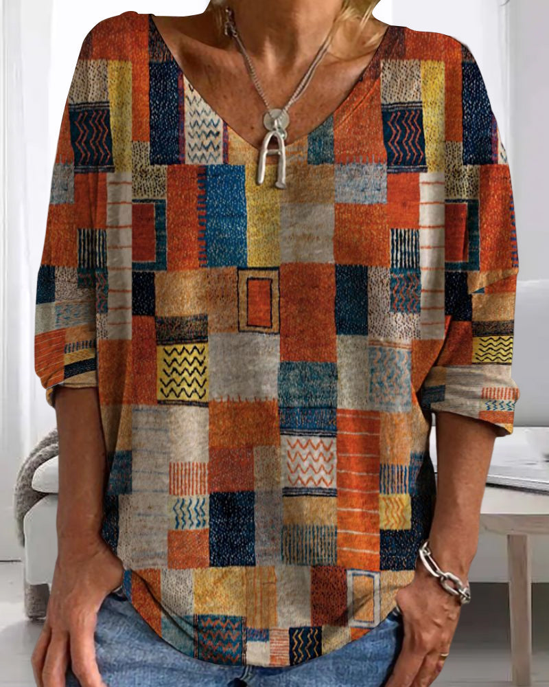 Liviana – Modisches Patchwork-Oberteil für Damen
