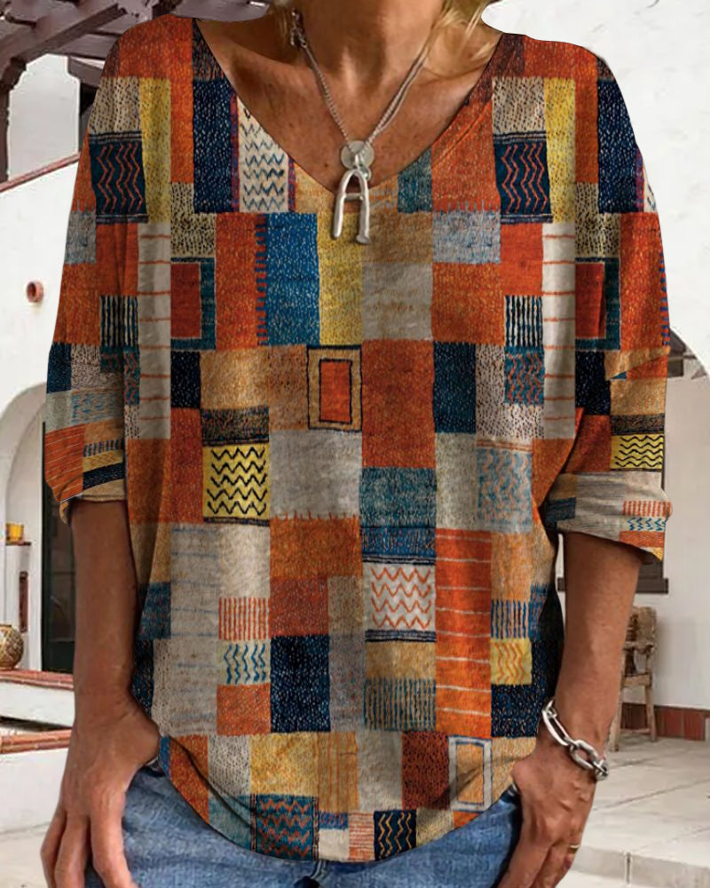 Liviana – Modisches Patchwork-Oberteil für Damen