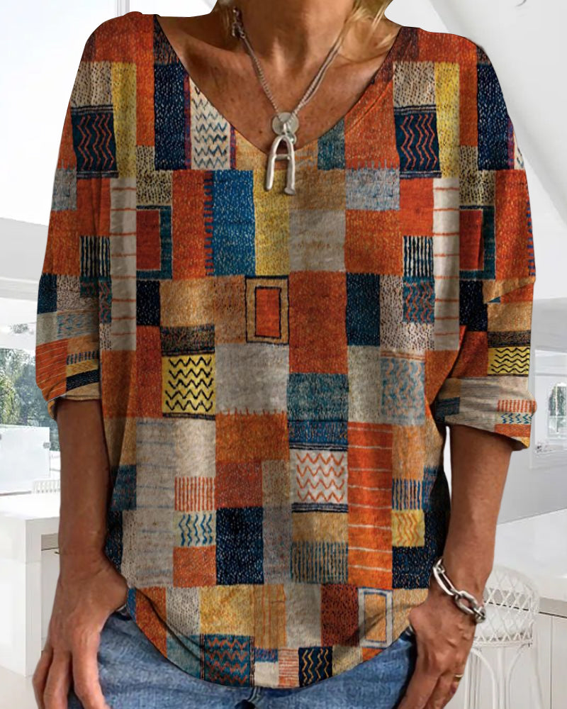 Liviana – Modisches Patchwork-Oberteil für Damen