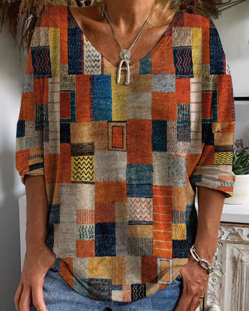 Liviana – Modisches Patchwork-Oberteil für Damen
