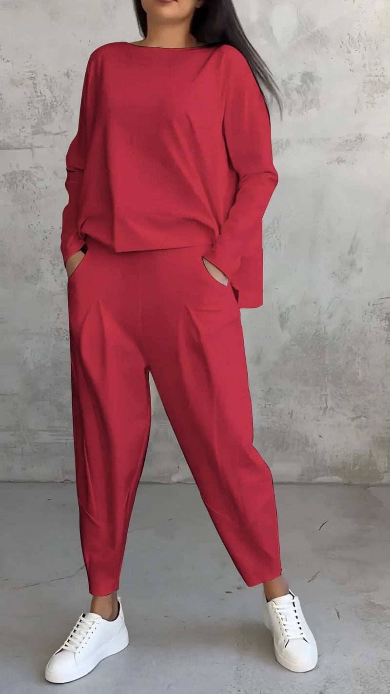 Alessia - Langarm Zweiteiliges Damen Set