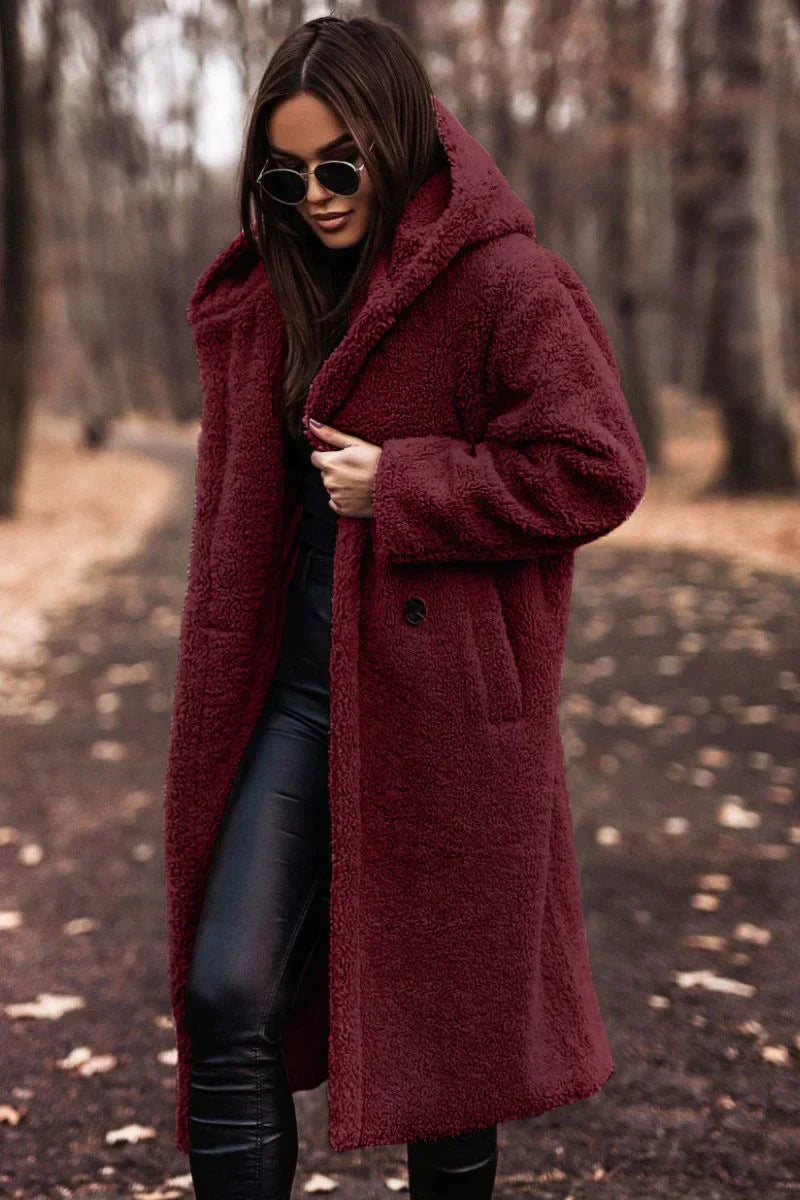 Marita - Damen Langer Winter Trenchcoat