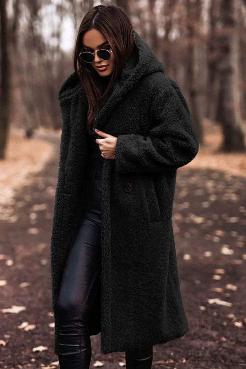Marita - Damen Langer Winter Trenchcoat