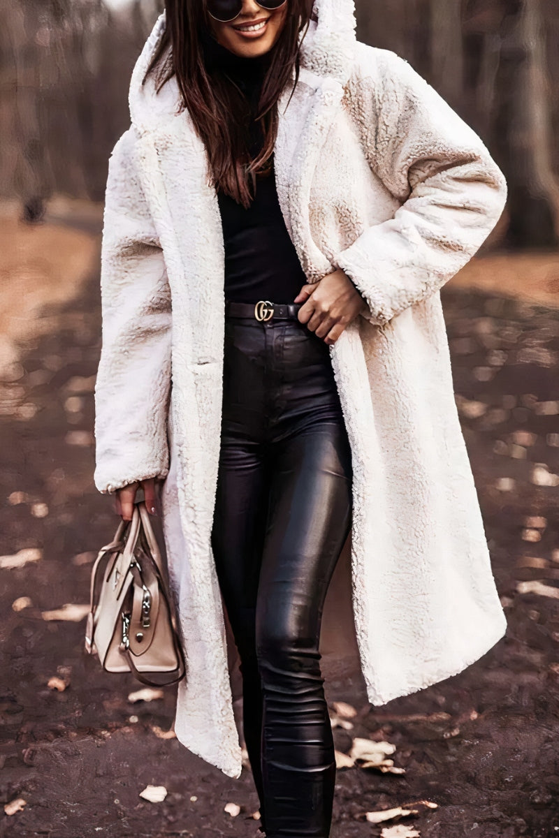 Marita - Damen Langer Winter Trenchcoat