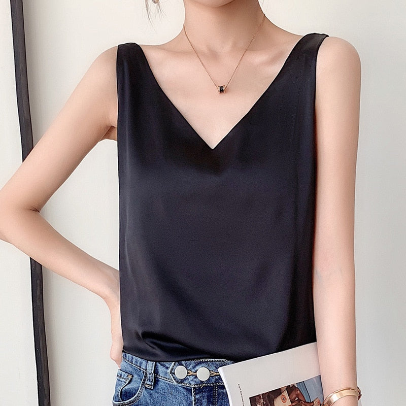 Fudus | Camisole Tops Modedesigner Satin Singlets