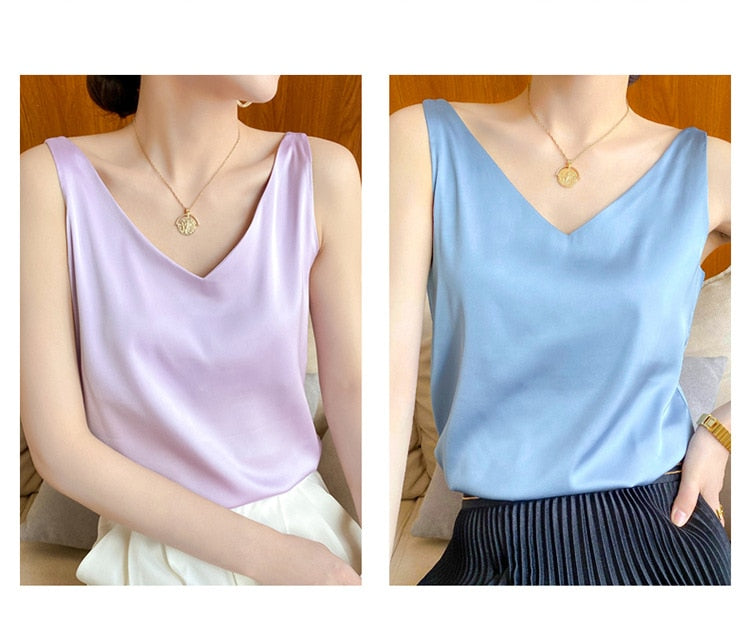 Fudus | Camisole Tops Modedesigner Satin Singlets