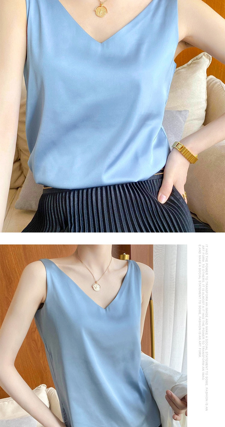 Fudus | Camisole Tops Modedesigner Satin Singlets