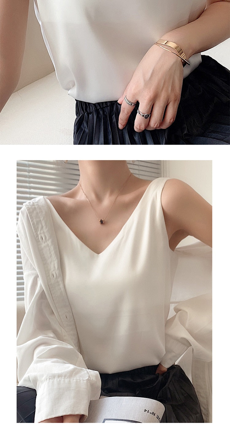 Fudus | Camisole Tops Modedesigner Satin Singlets