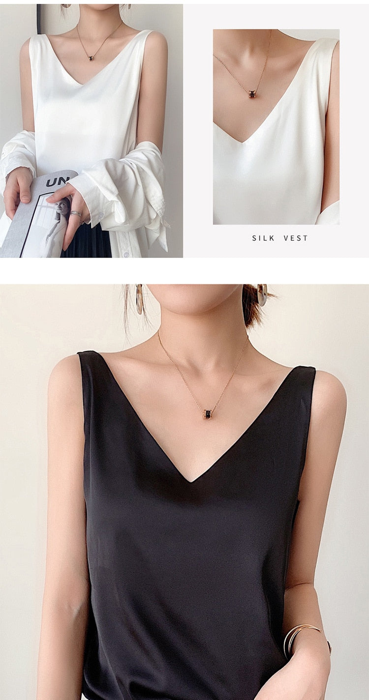 Fudus | Camisole Tops Modedesigner Satin Singlets