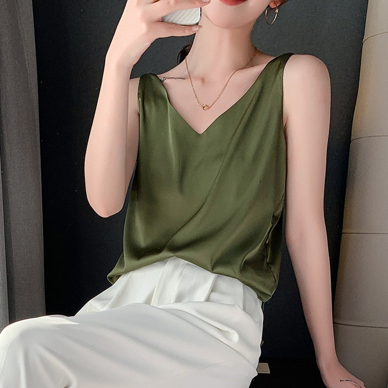 Fudus | Camisole Tops Modedesigner Satin Singlets