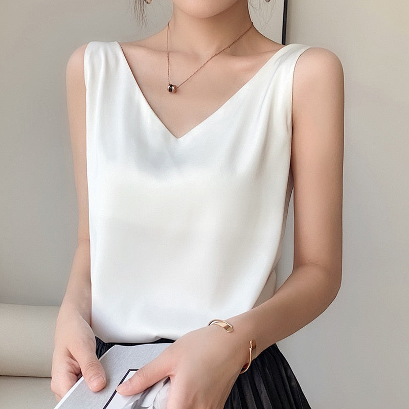 Fudus | Camisole Tops Modedesigner Satin Singlets