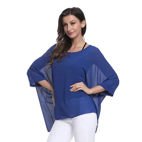 Fudus | Chiffon Bedruckte 4-6xl Bluse Modedesigner T-shirts