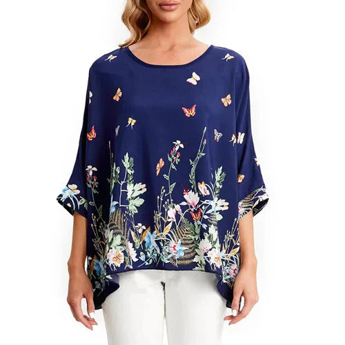 Fudus | Chiffon Bedruckte 4-6xl Bluse Modedesigner T-shirts