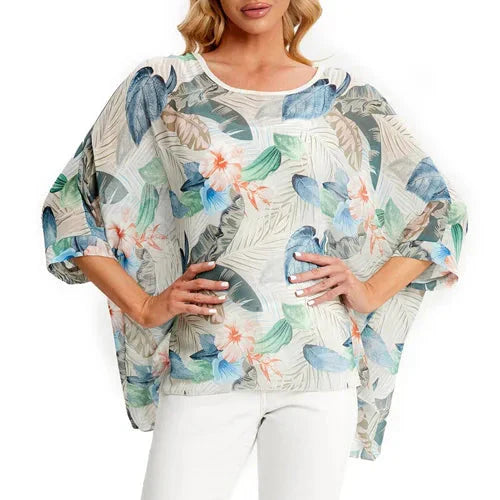 Fudus | Chiffon Bedruckte 4-6xl Bluse Modedesigner T-shirts