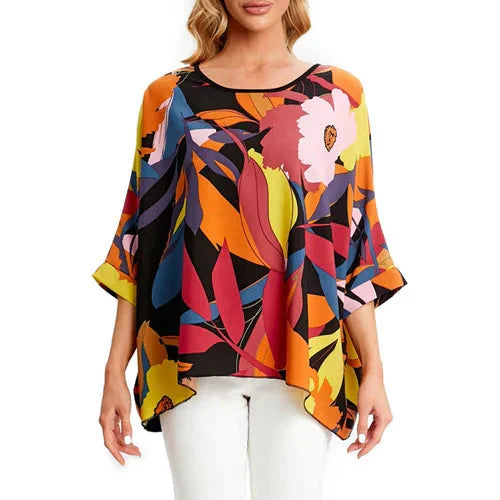 Fudus | Chiffon Bedruckte 4-6xl Bluse Modedesigner T-shirts