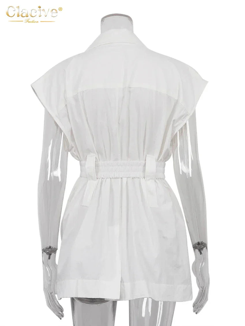 Fudus | Baumwolle Elegante Revers Bluse Tops Mode Designer T-shirts