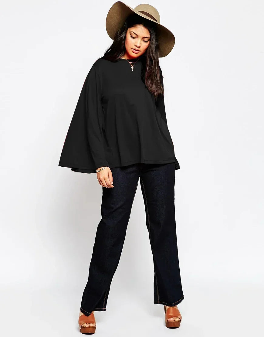 Fudus | Modedesigner 2-8xl Bluse Flare Langarm Tops