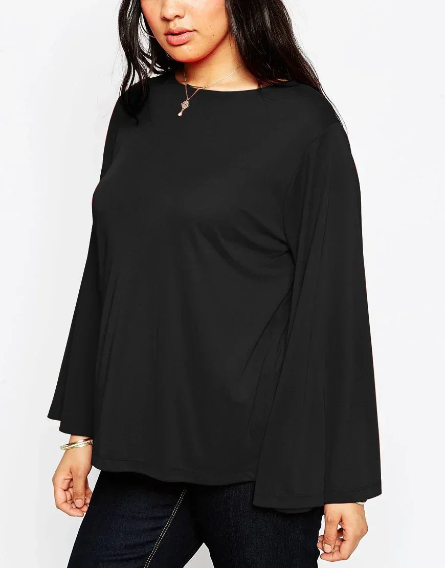 Fudus | Modedesigner 2-8xl Bluse Flare Langarm Tops