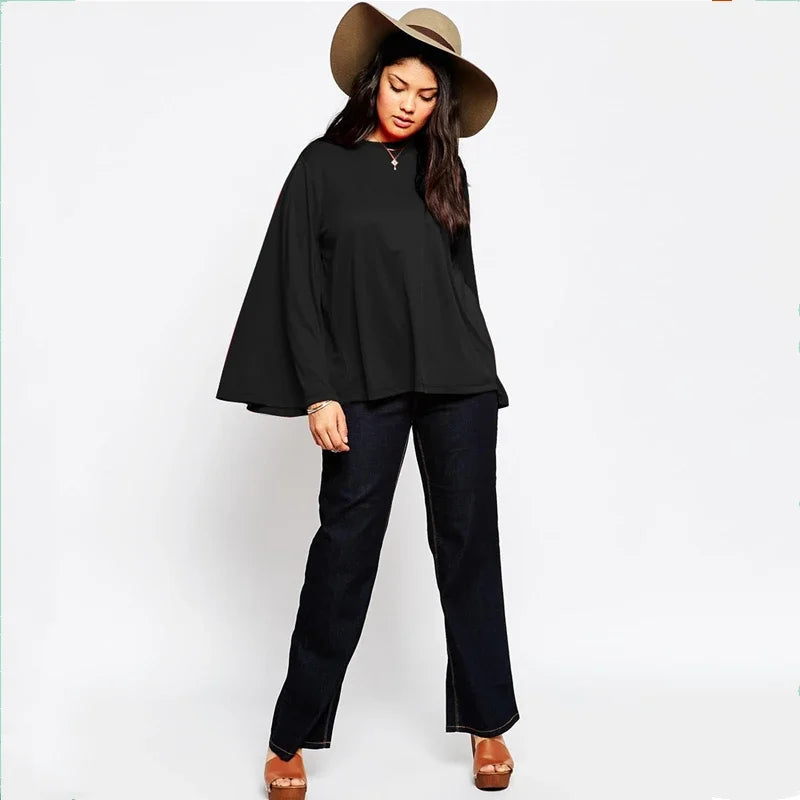 Fudus | Modedesigner 2-8xl Bluse Flare Langarm Tops