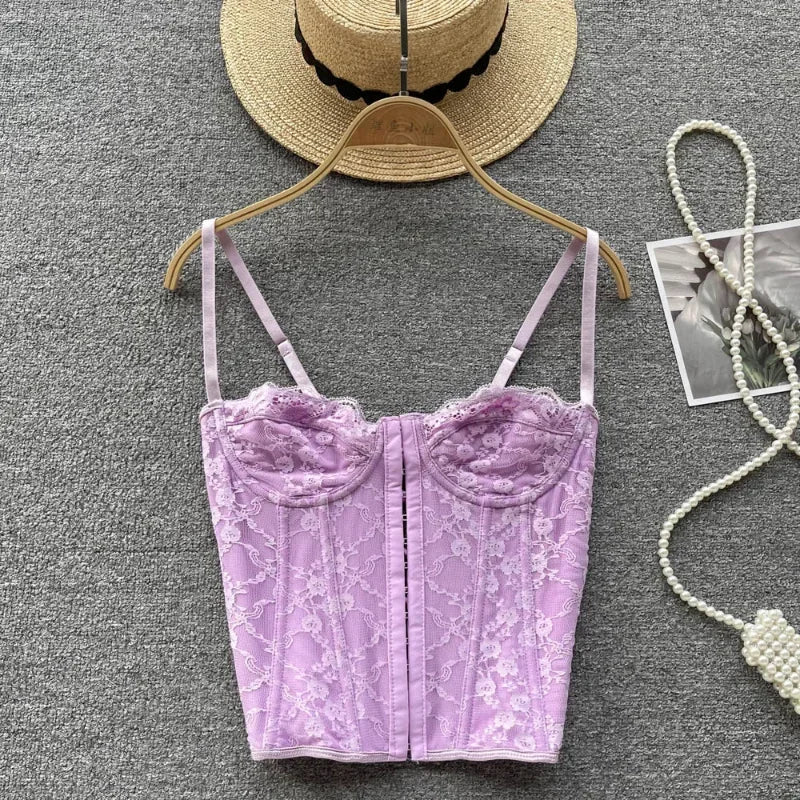 Fudus | Modedesigner Spitzen-corsagen-crop-tops-trägershirts