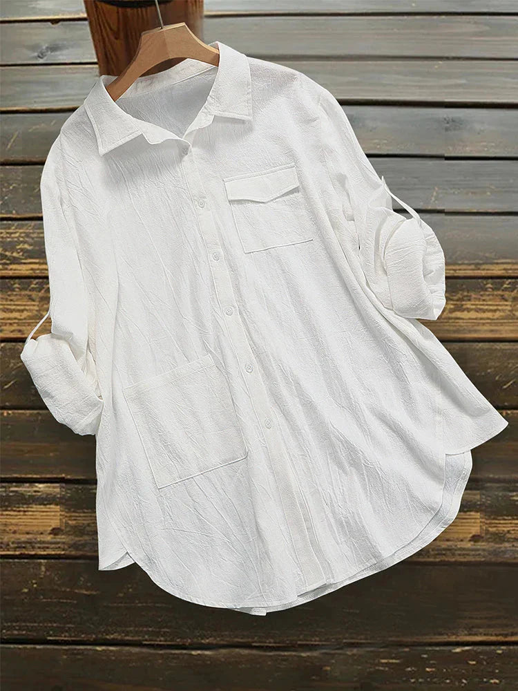 Fudus | Reversknopf Bluse Modedesigner 5xl Hemden Langarm Oberteile