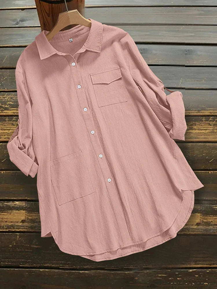 Fudus | Reversknopf Bluse Modedesigner 5xl Hemden Langarm Oberteile