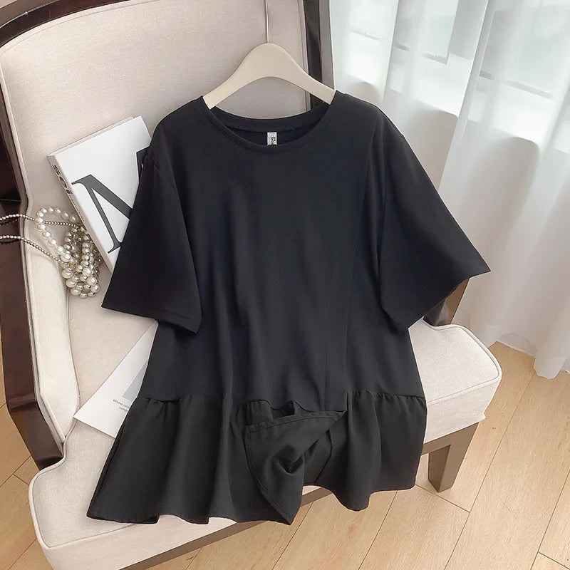 Fudus | Rüschensaum 6-10xl Bluse Mode Designer T-shirts