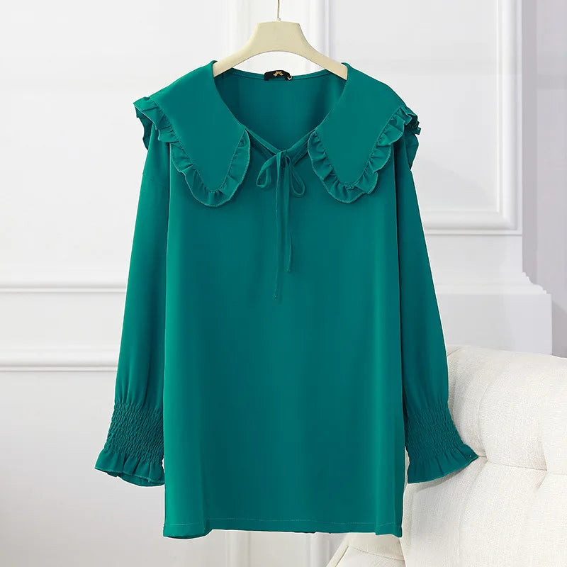 Fudus | Rüschenbesatz Mode-designer 6-10xl Langarmoberteile