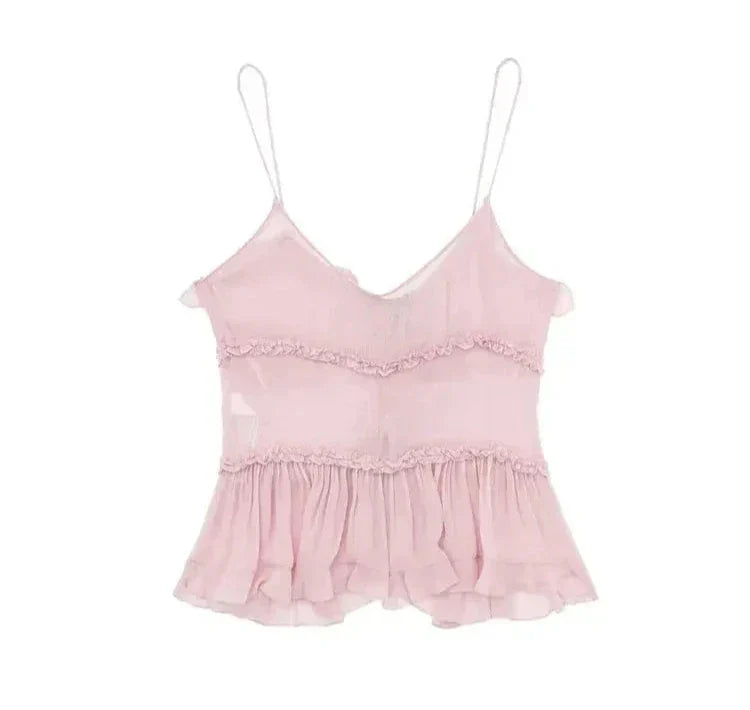 Fudus | Rüschbogen Gebunden Crop Tops Modedesigner Tops