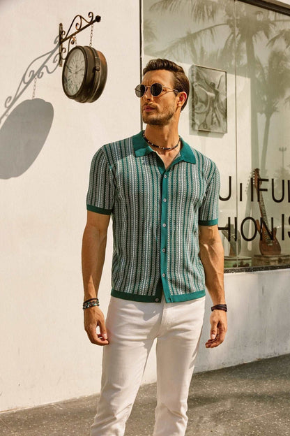 Erwin  | Retro 70S Vintage gestreiftes Hemd