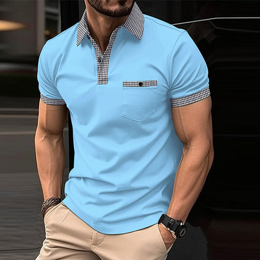 Serenzo - Eleganter Herren Polo mit Karomuster