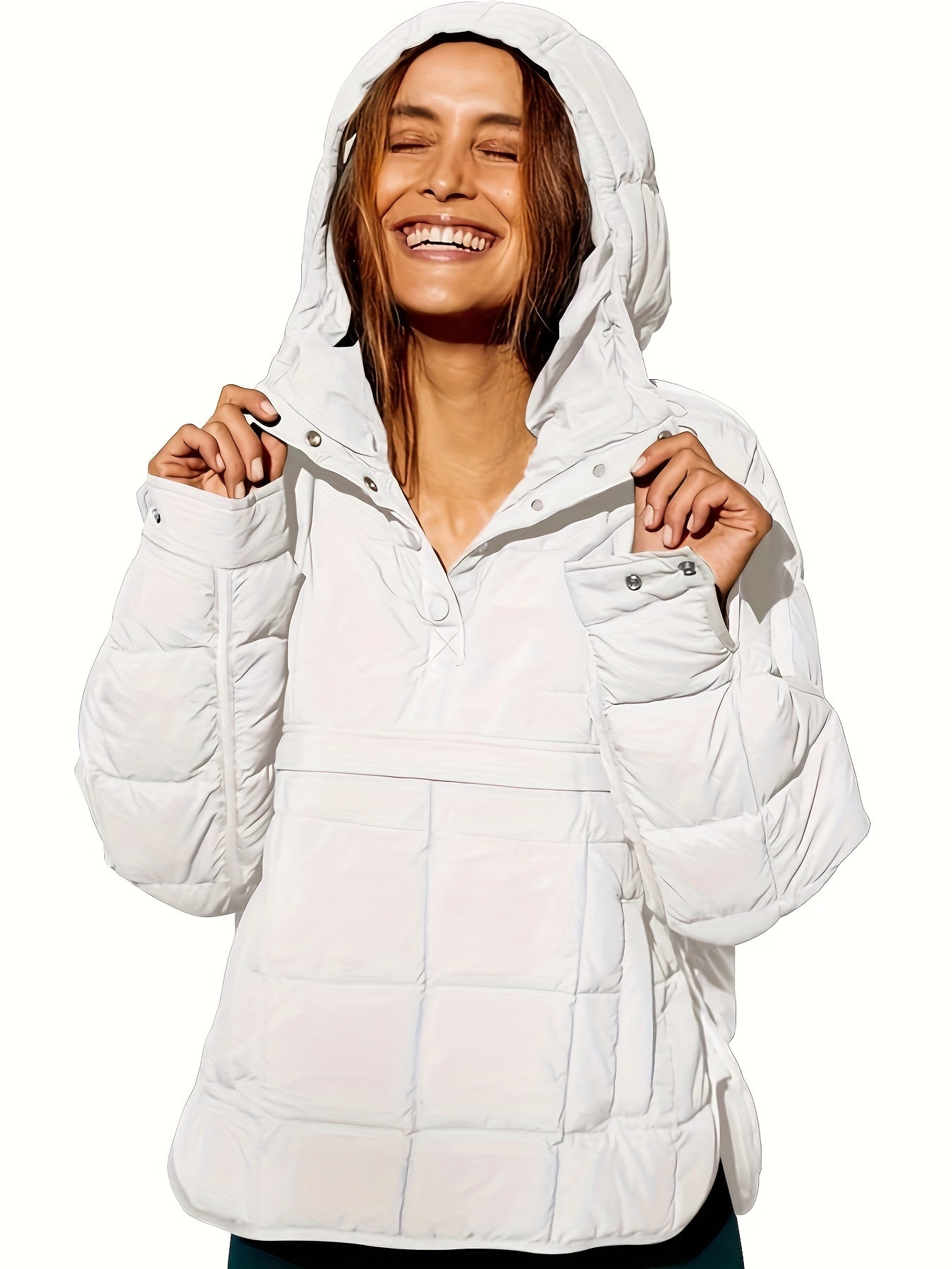 Leyvalis | Solider Kapuzenmantel – Lässige warme Jacke für Damen
