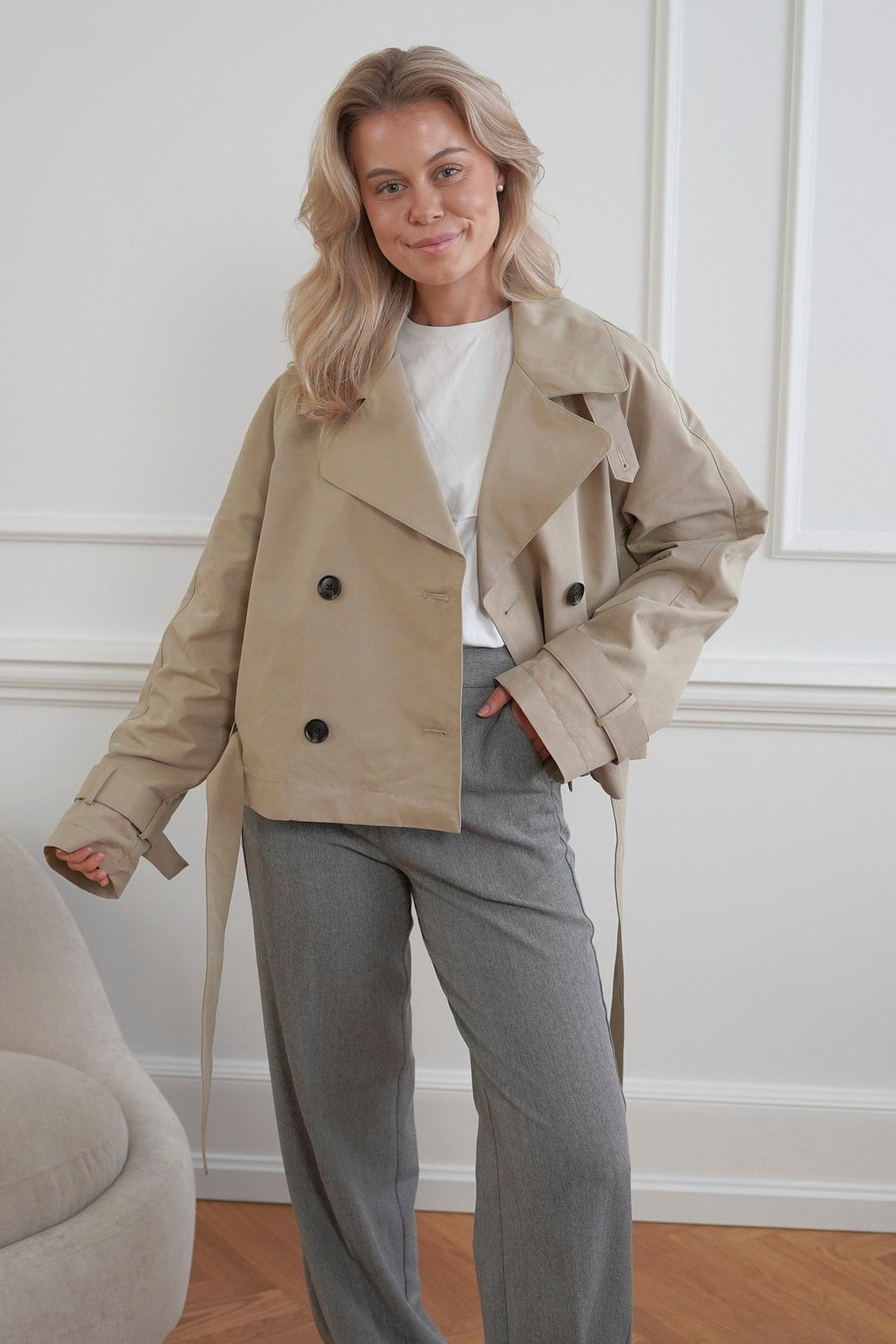 Poivira | Damen Trenchcoat in Beige