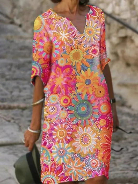 Fudus | Modisches A-linien Kleid Mit Druck